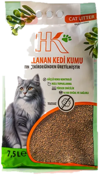 HK Cat Litter zeytin çekirdeği kedi kumu paketi